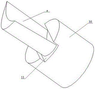 On-line monitoring device for fume gas turbine moving blade scaling