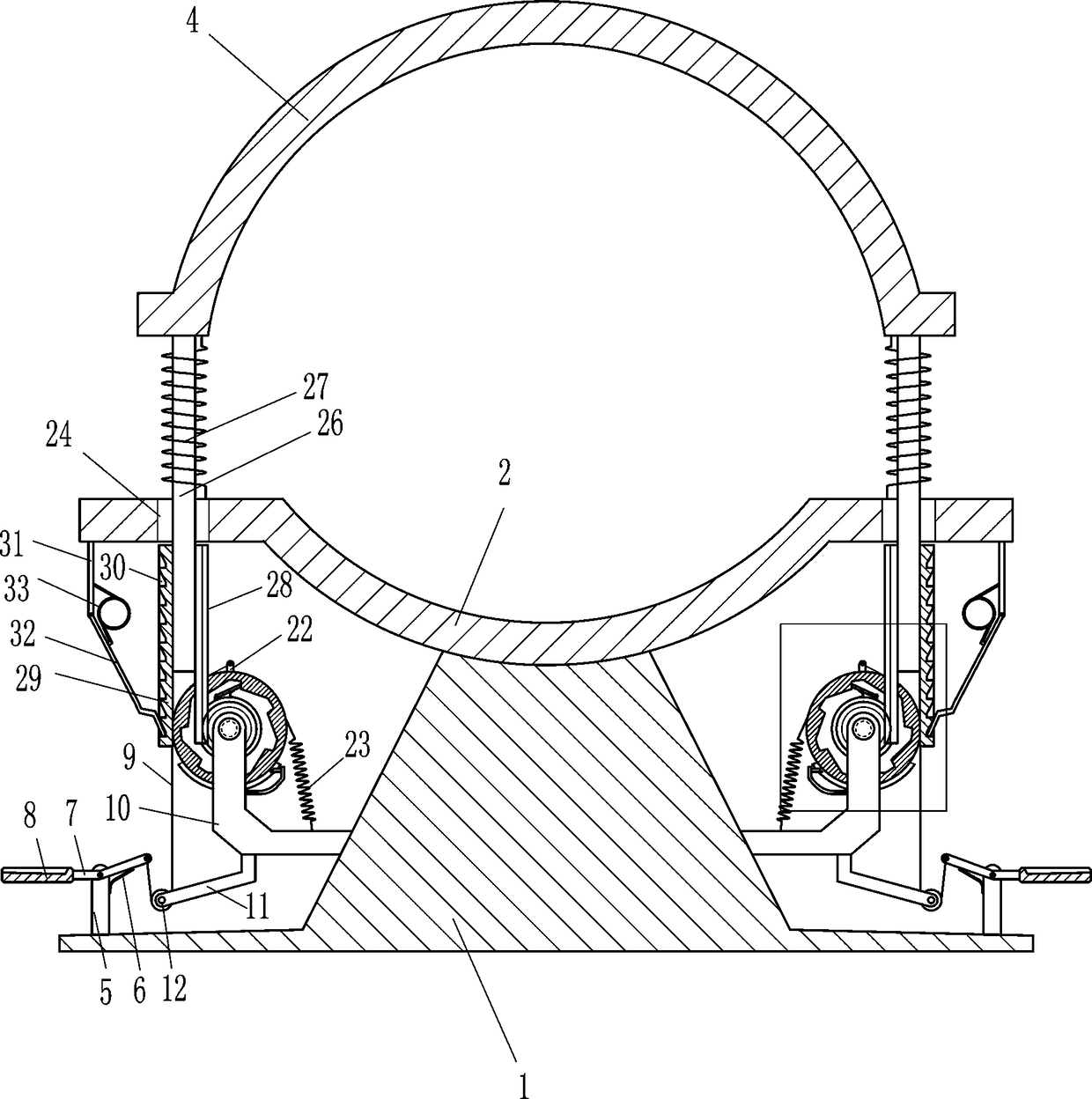 Tobacco packaging press device