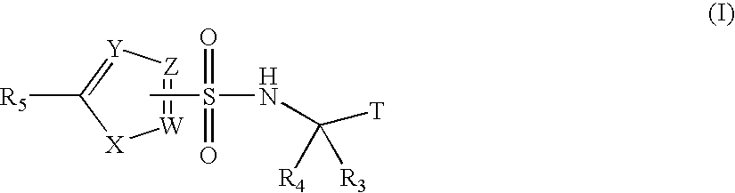 Fluoro- and trifluoroalkyl-containing heterocyclic sulfonamide inhibitors of beta amyloid production and derivatives thereof