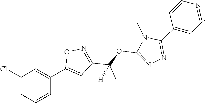 4-[5-[(rac)-1-[5-(3-Chlorophenyl)-3-isoxazolyl]ethoxy]-4-methyl-4H-1,2,4-triazol-3-yl]pyridine . . . .