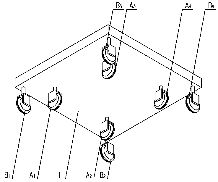 Cross traveling type vehicle-carrying platform