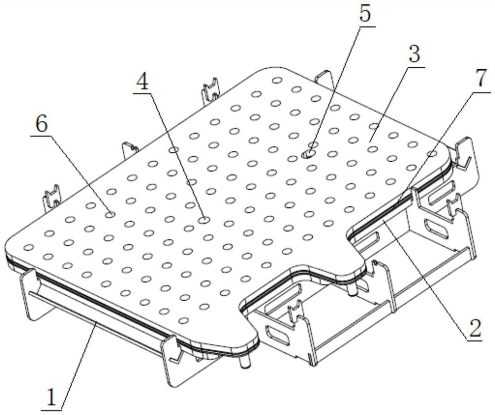 Graphite clamp for battery liquid cooling plate brazing and clamping method of thereof