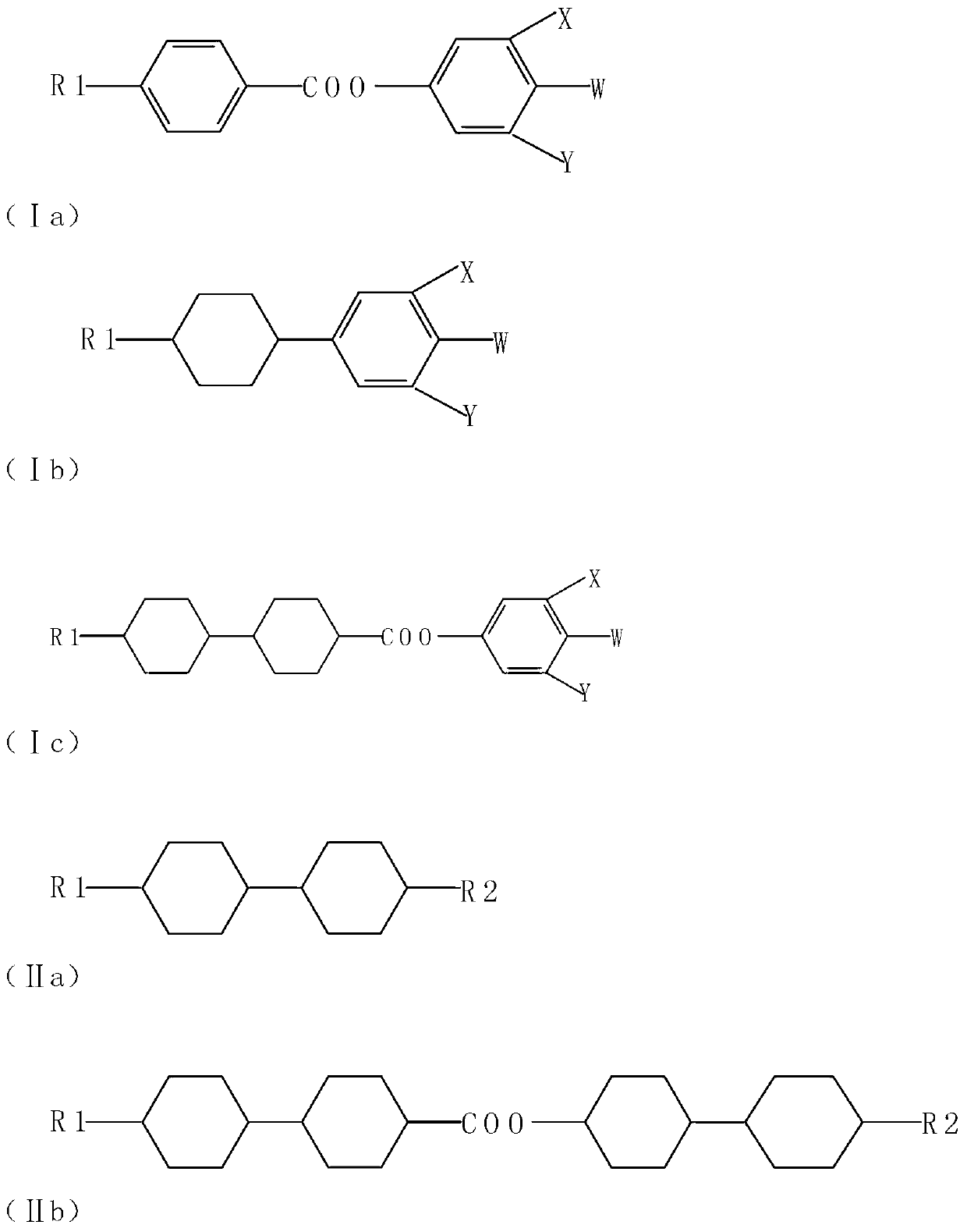 TN first minimum nematic liquid crystal mixture and method for preparing same