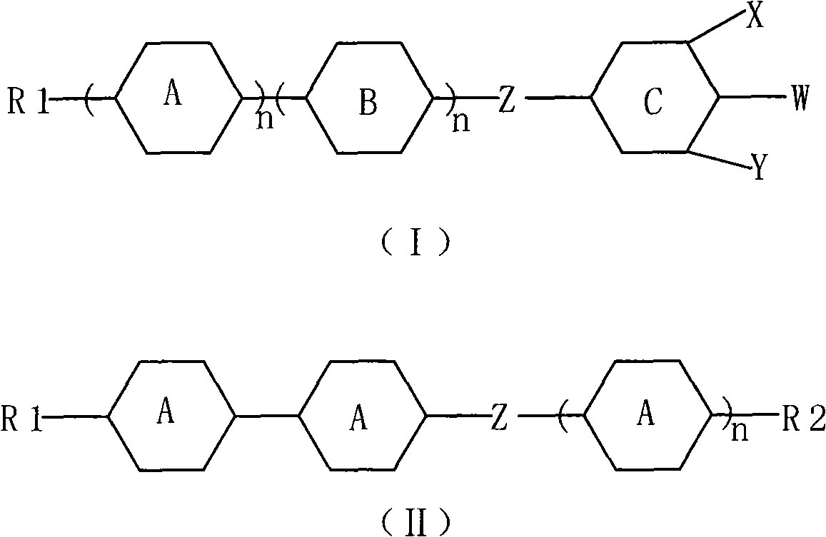 TN first minimum nematic liquid crystal mixture and method for preparing same