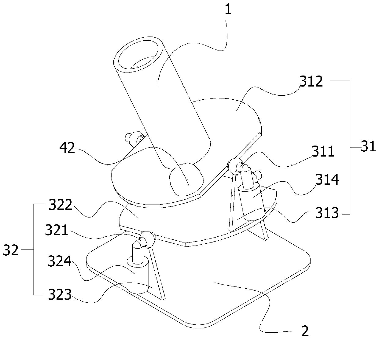 Posture adjusting device, adjusting control method and optical buoy