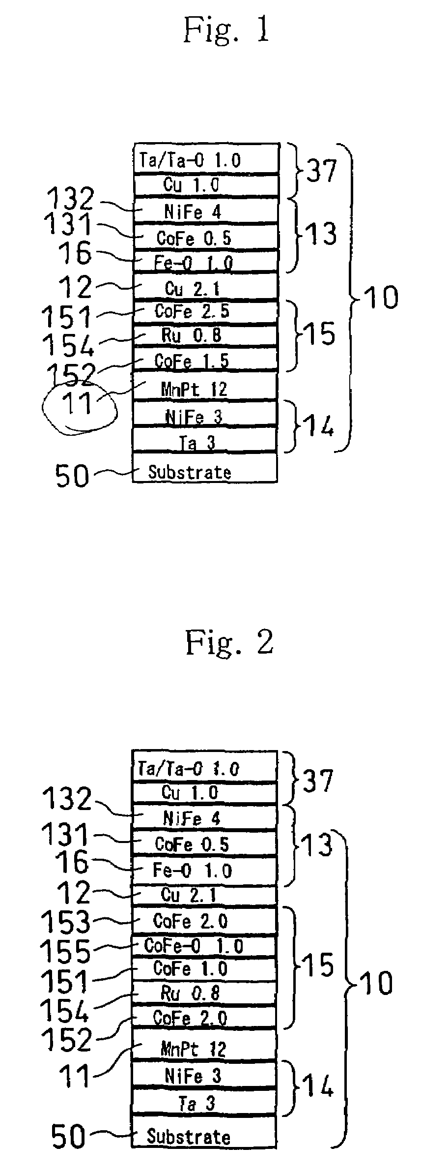 Magnetoresistive element with oxide magnetic layers and metal magnetic films deposited thereon