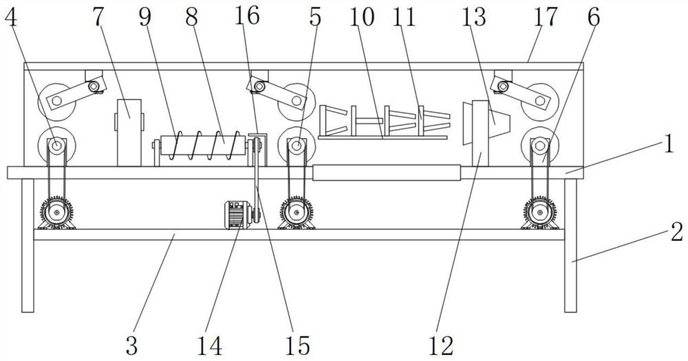 Peeling machine used for wicker processing