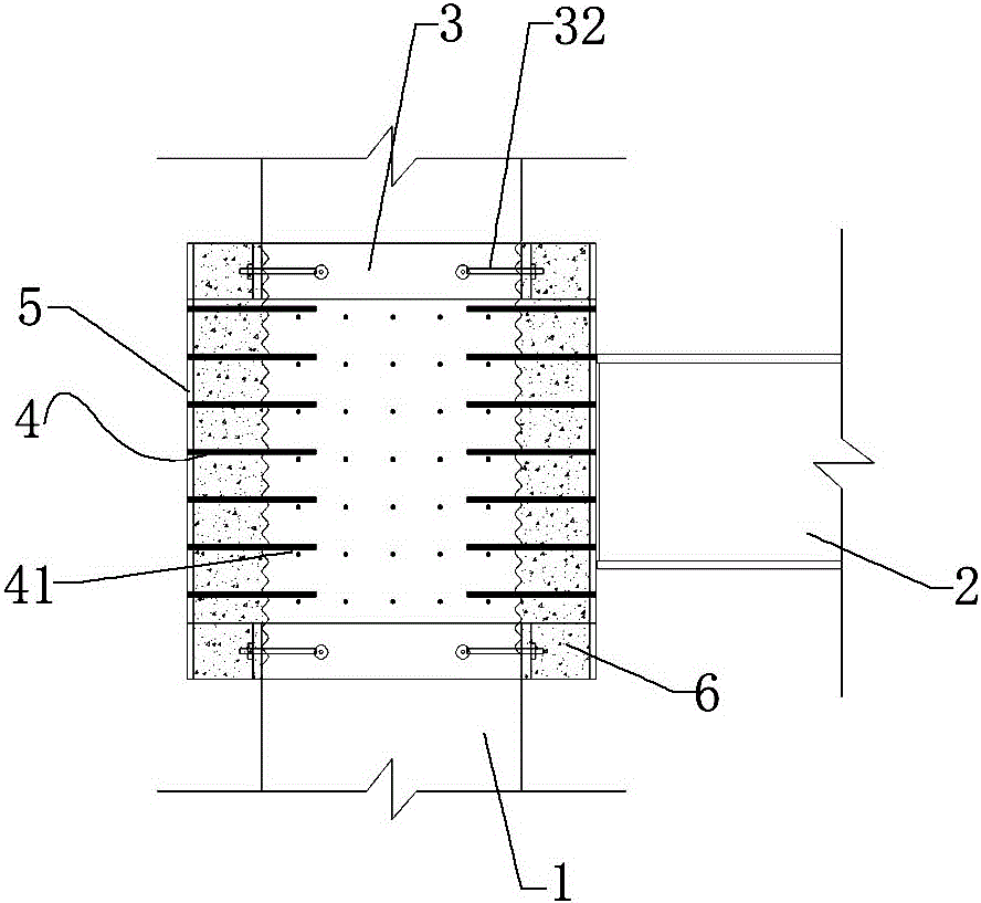 Newly-added steel girder and original reinforced concrete column hoop connecting joint and connecting method thereof