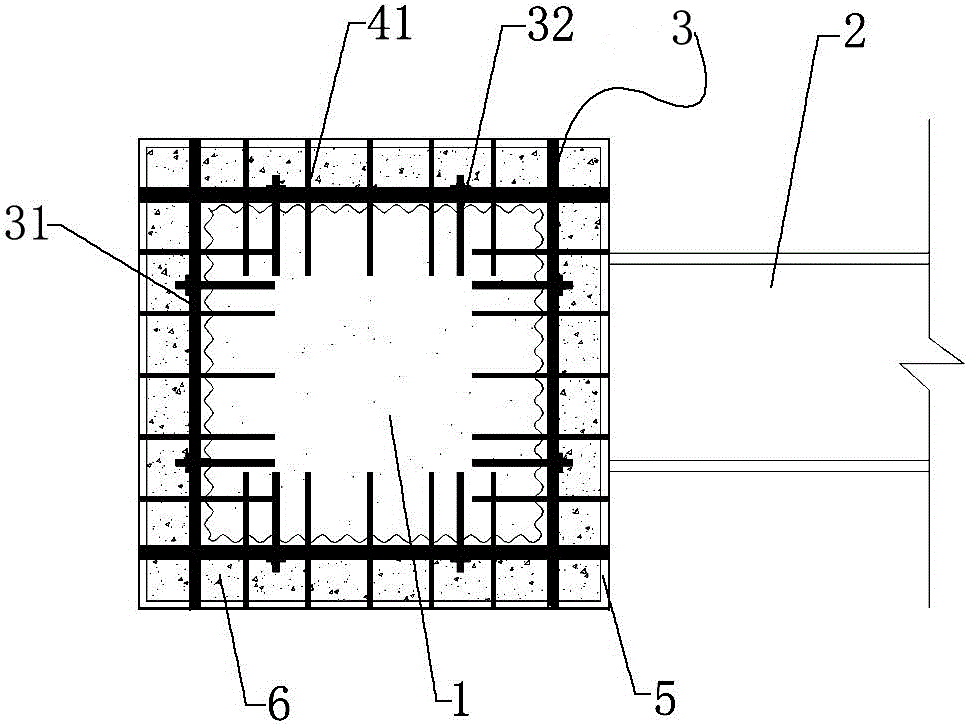 Newly-added steel girder and original reinforced concrete column hoop connecting joint and connecting method thereof