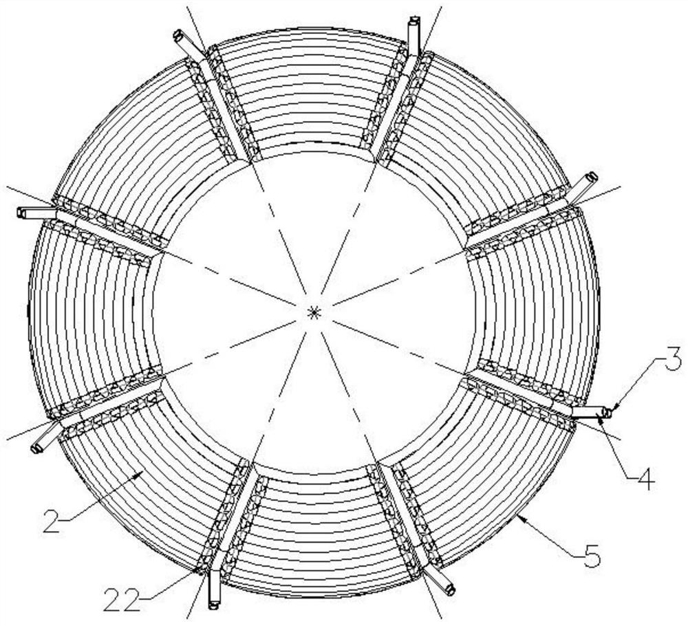 Water-cooled wall pipe group and arrangement method thereof