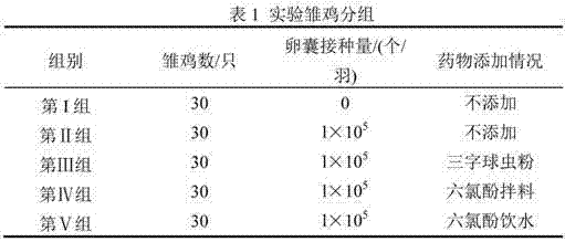 Application of hexachlorophene in preparing medicine for resistance to Eimeria tenella