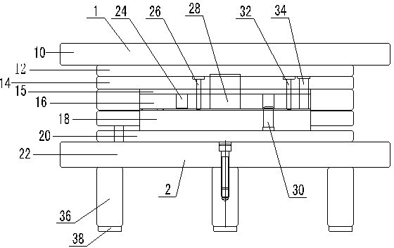 Punching mold of adapting part