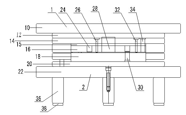 Punching mold of adapting part