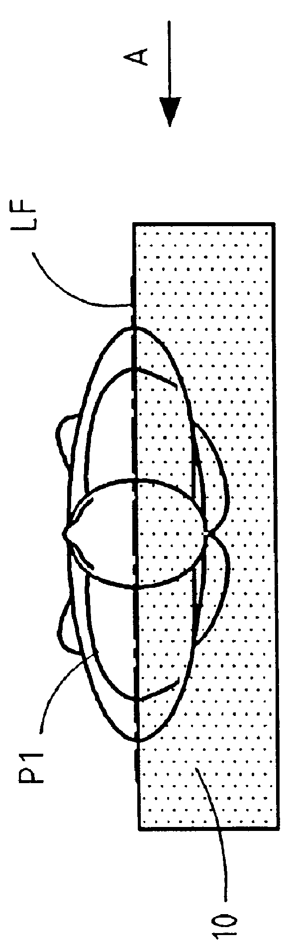 Method and apparatus for supporting an element to be supported, in particular the body of a patient, making it possible to support said element at a predetermined float line