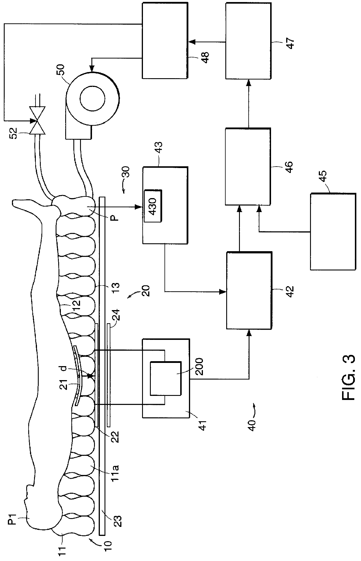 Method and apparatus for supporting an element to be supported, in particular the body of a patient, making it possible to support said element at a predetermined float line