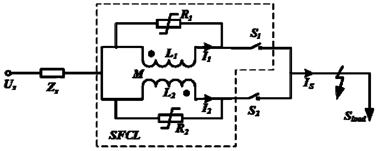 Short-circuit detection device and method aiming at magnetic flux constraint type current-limiting switch