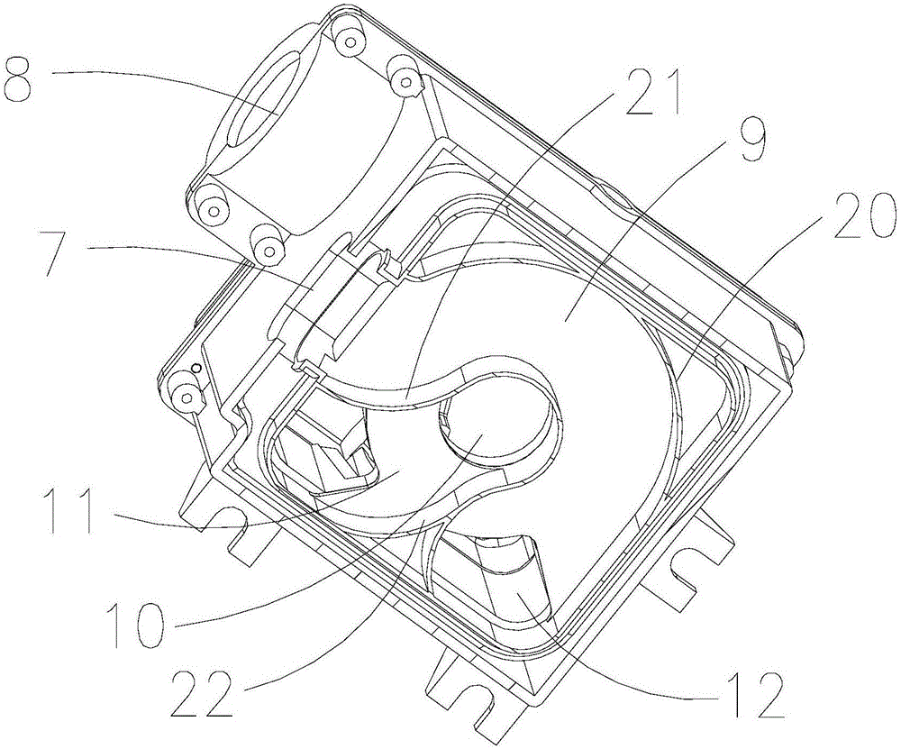 Turbine box and breathing machine