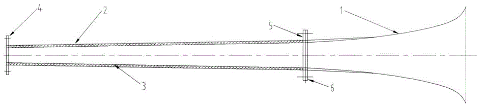 Trumpet for acoustic wave sootblower