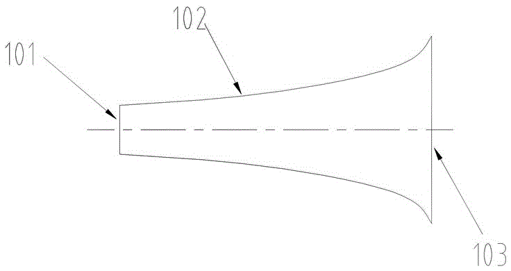 Trumpet for acoustic wave sootblower