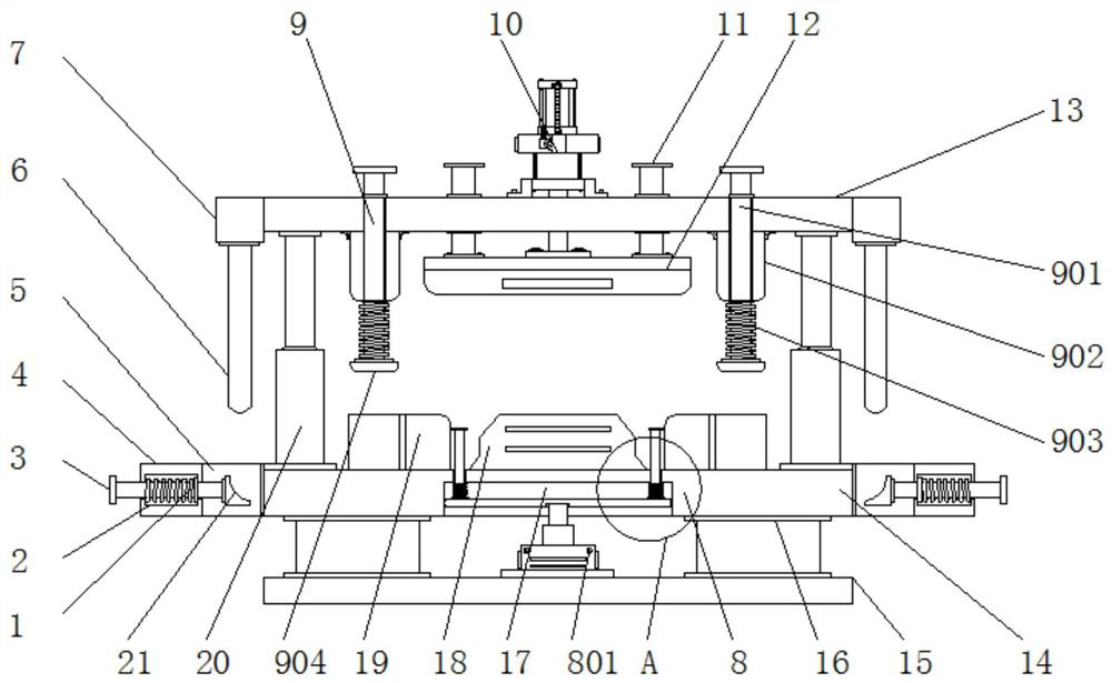 High-precision punch forming die for ceiling crossbeam in bullet train carriage