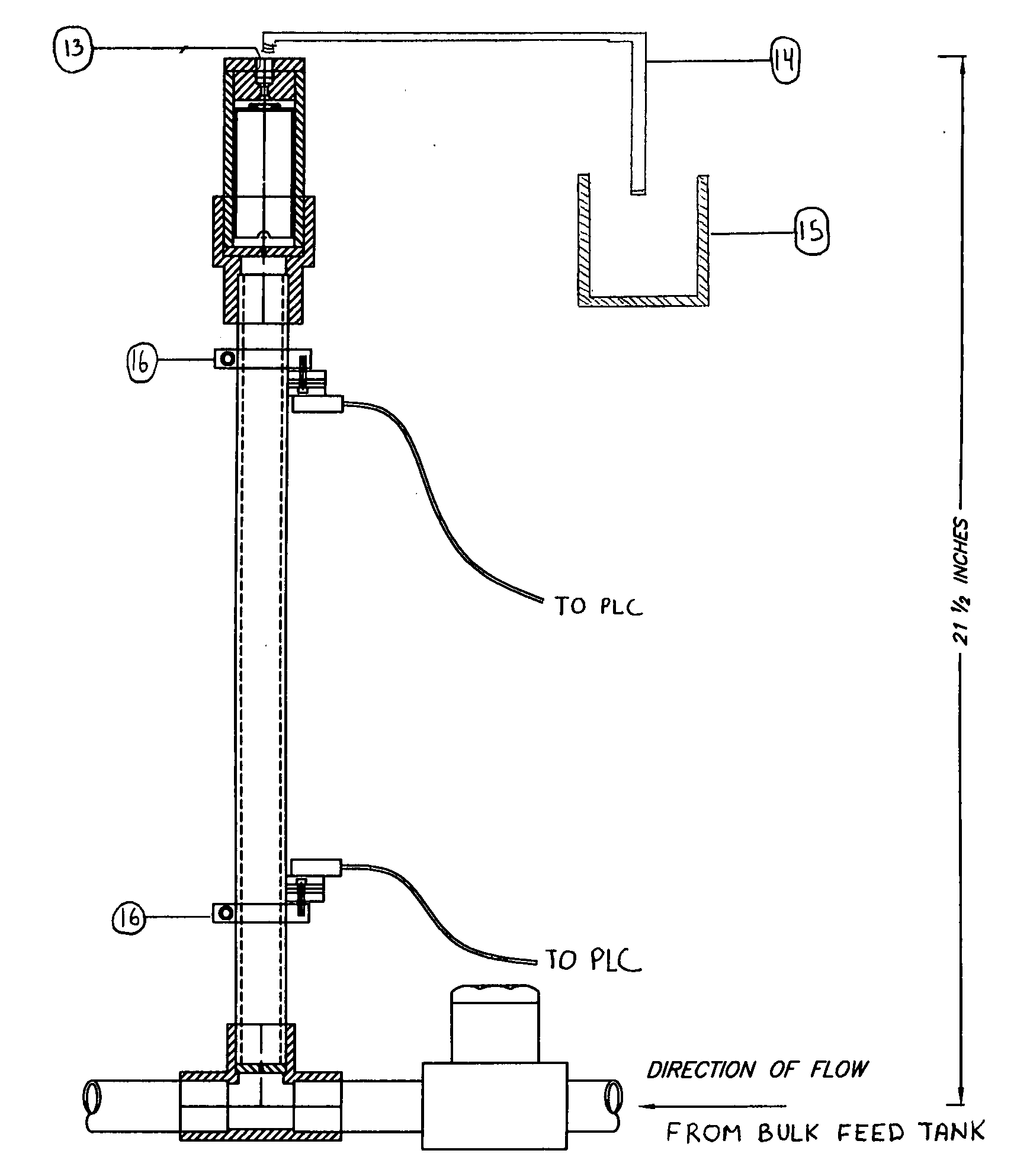 Automatic flow measuring device