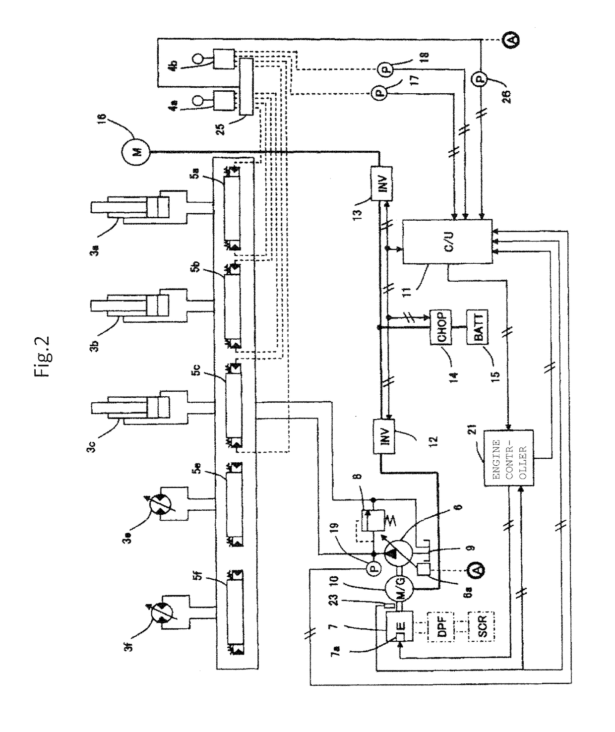 Hydraulic work machine