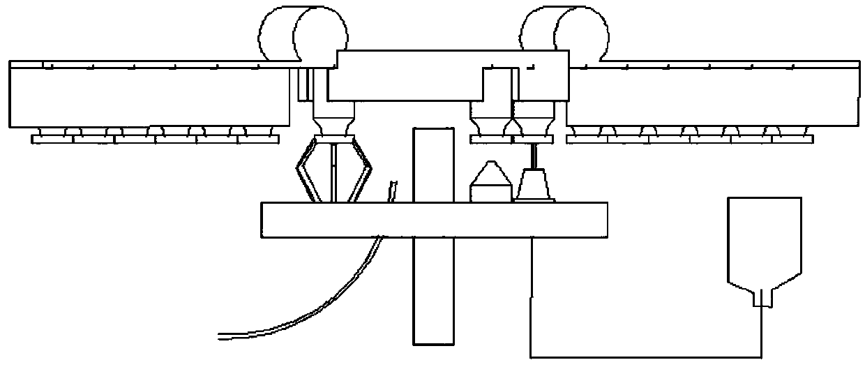 Rotary table type penicillin bottle medicine dissolving and dispensing robot