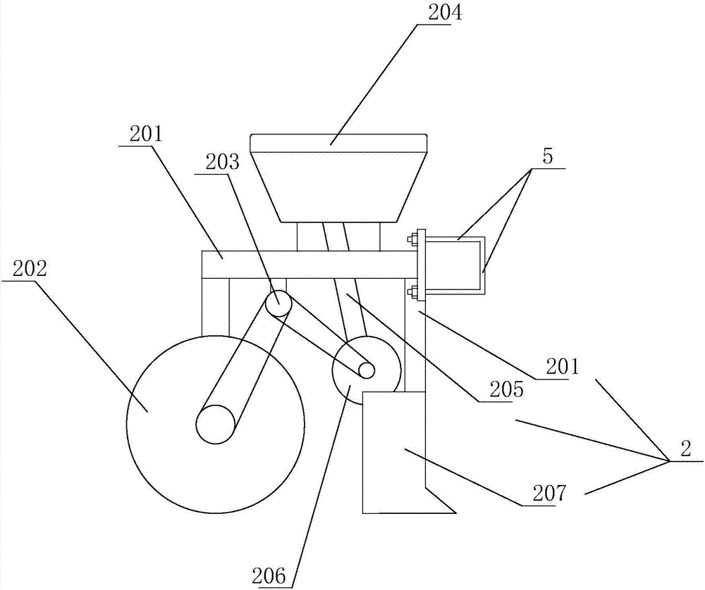 Planting method for interplanting sesbania and wild soybean and matching fine-seeding fertilizing machine