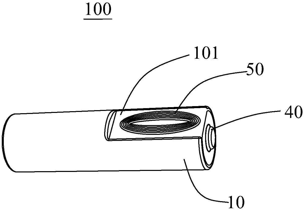 Wireless charging battery and wireless charging battery pack