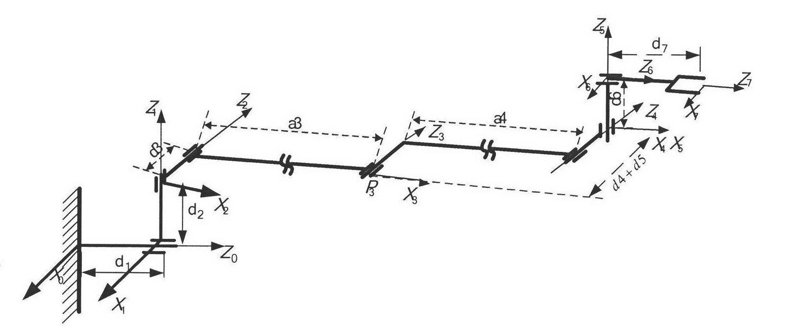 Efficient dynamic modeling method for multi-degree of freedom (multi-DOF) mechanical arm