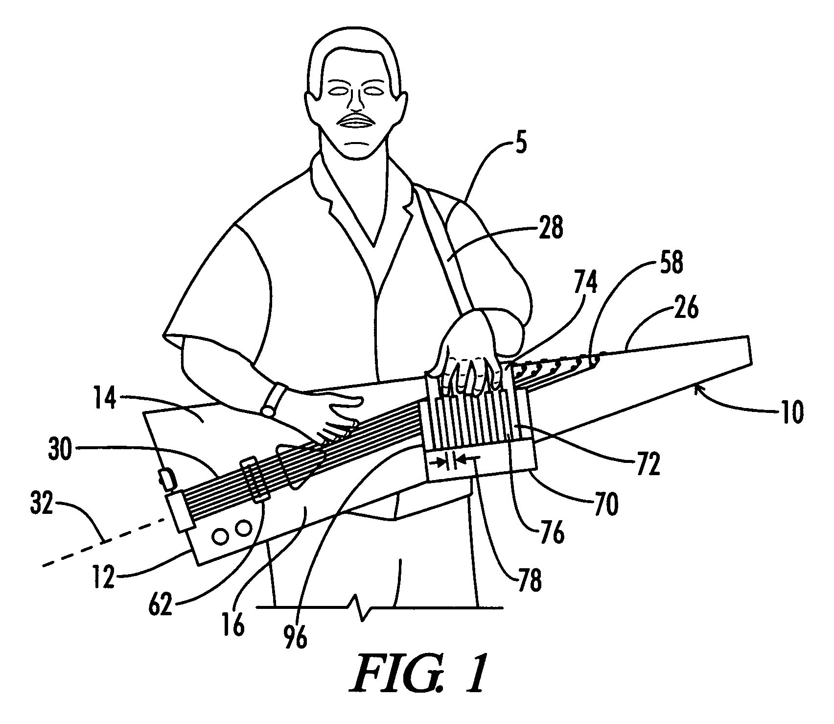 Keyboard guitar musical instrument apparatus