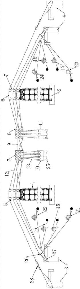 System of cable hoisting and swivel construction