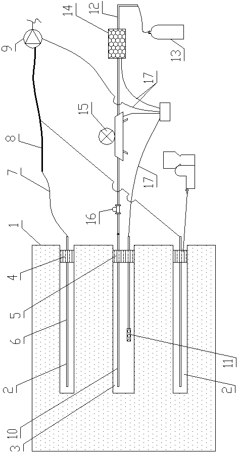 Supercritical carbon dioxide positive and negative pressure interaction combined gas extraction system and gas extraction method