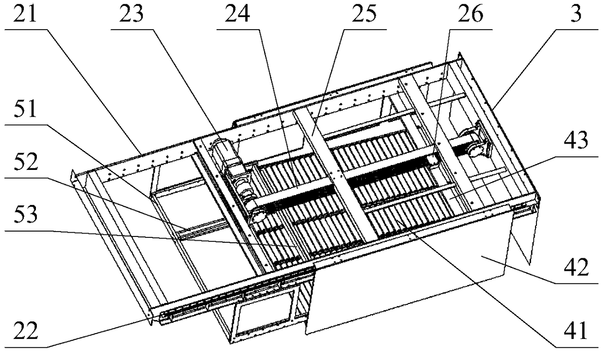 Automatic stacking device on bagged material loading machine