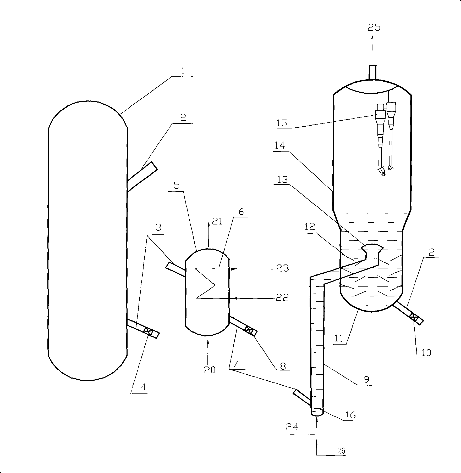 Fluidizer and technique for preparing ethylene by ethanol dehydration