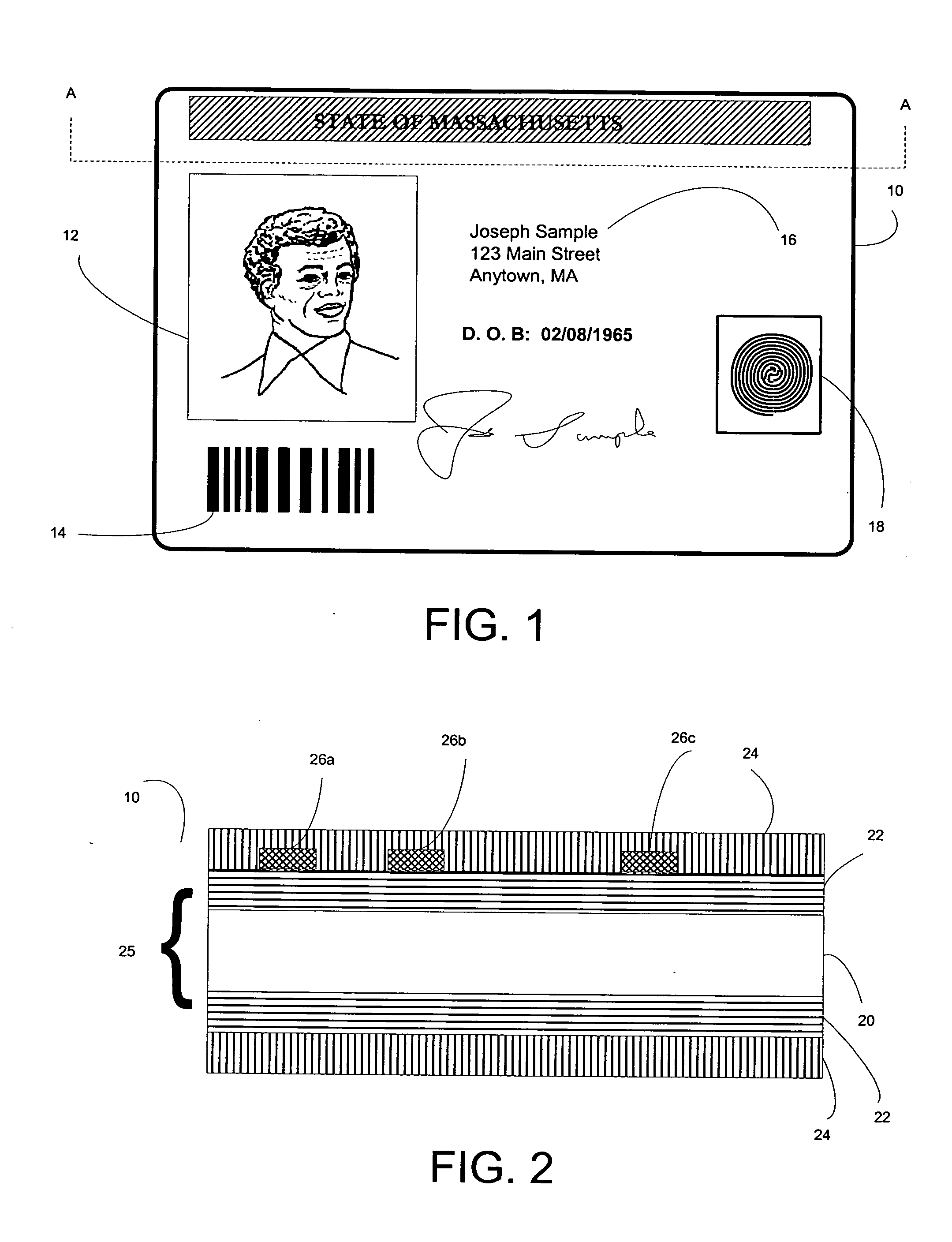 Document laminate formed from different polyester materials