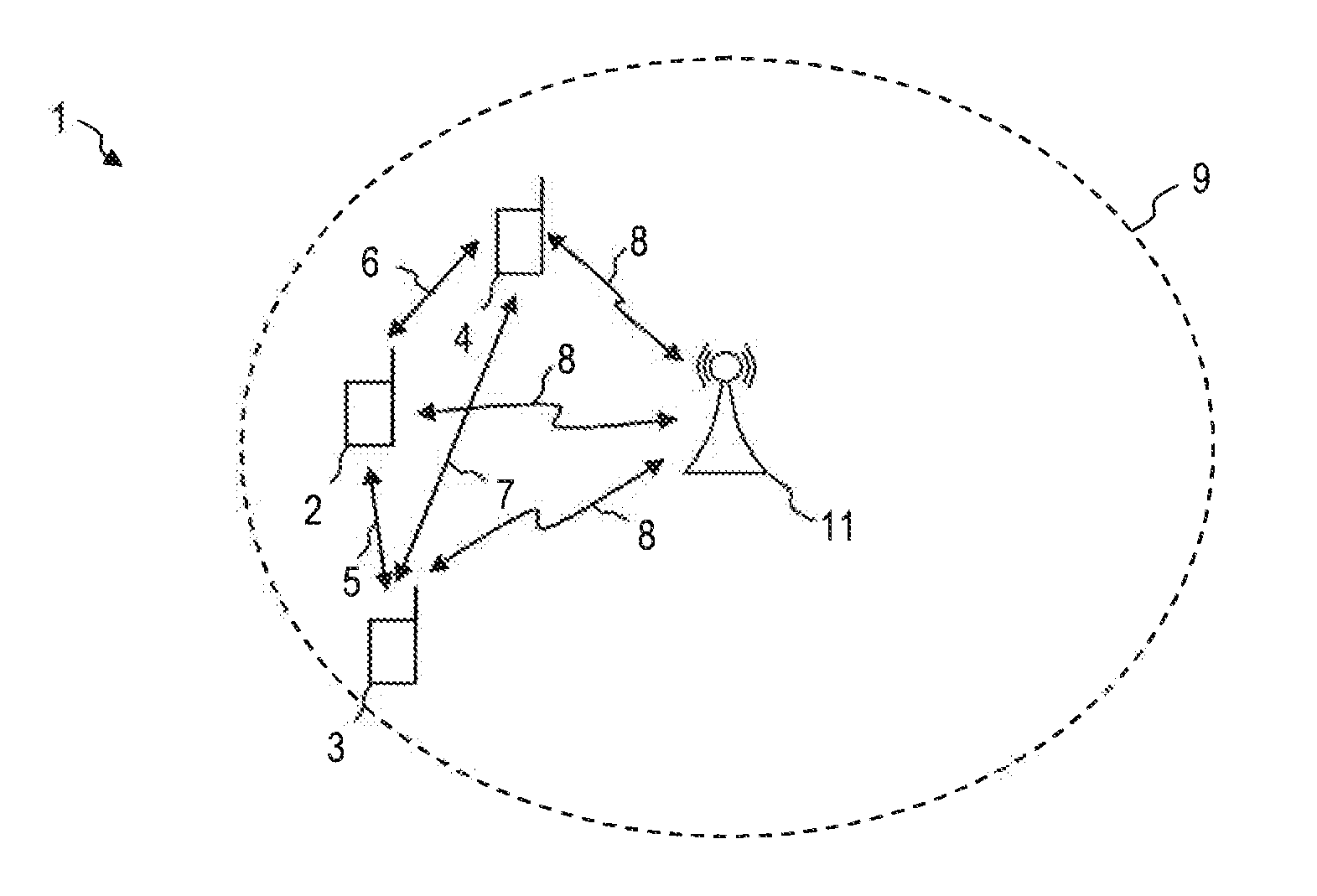 User equipment, radio access network node, communication system, and method of determining a relative position of user equipments