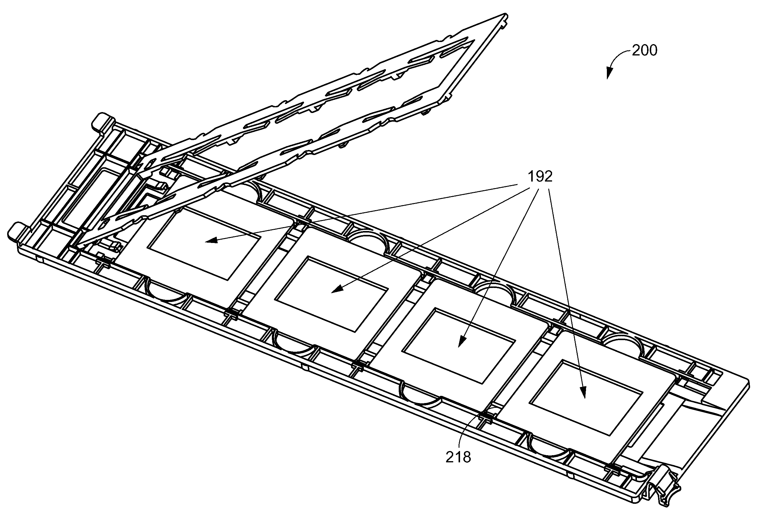 Film holder for supporting positive film or negative film