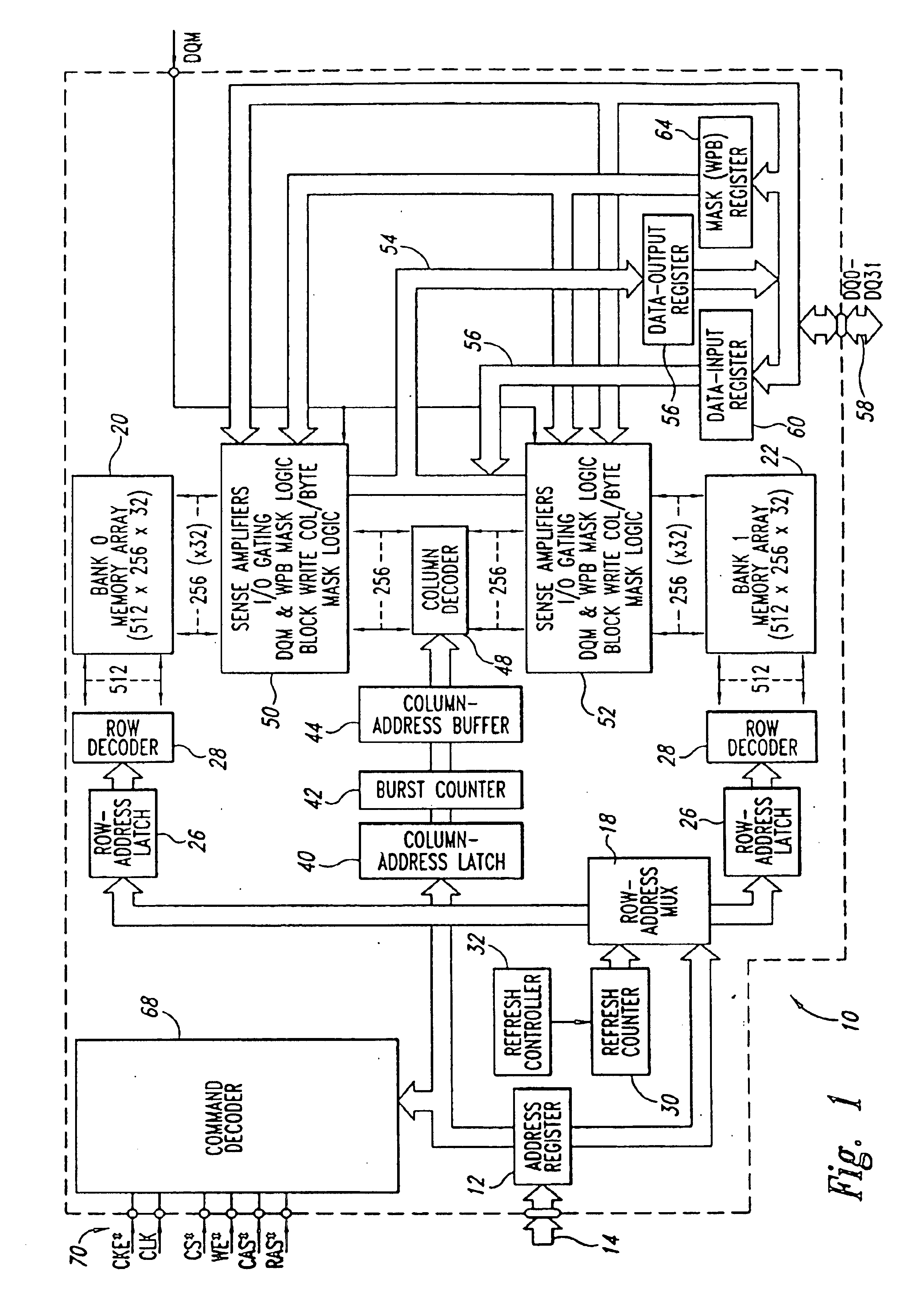 Memory device and method having data path with multiple prefetch I/O configurations