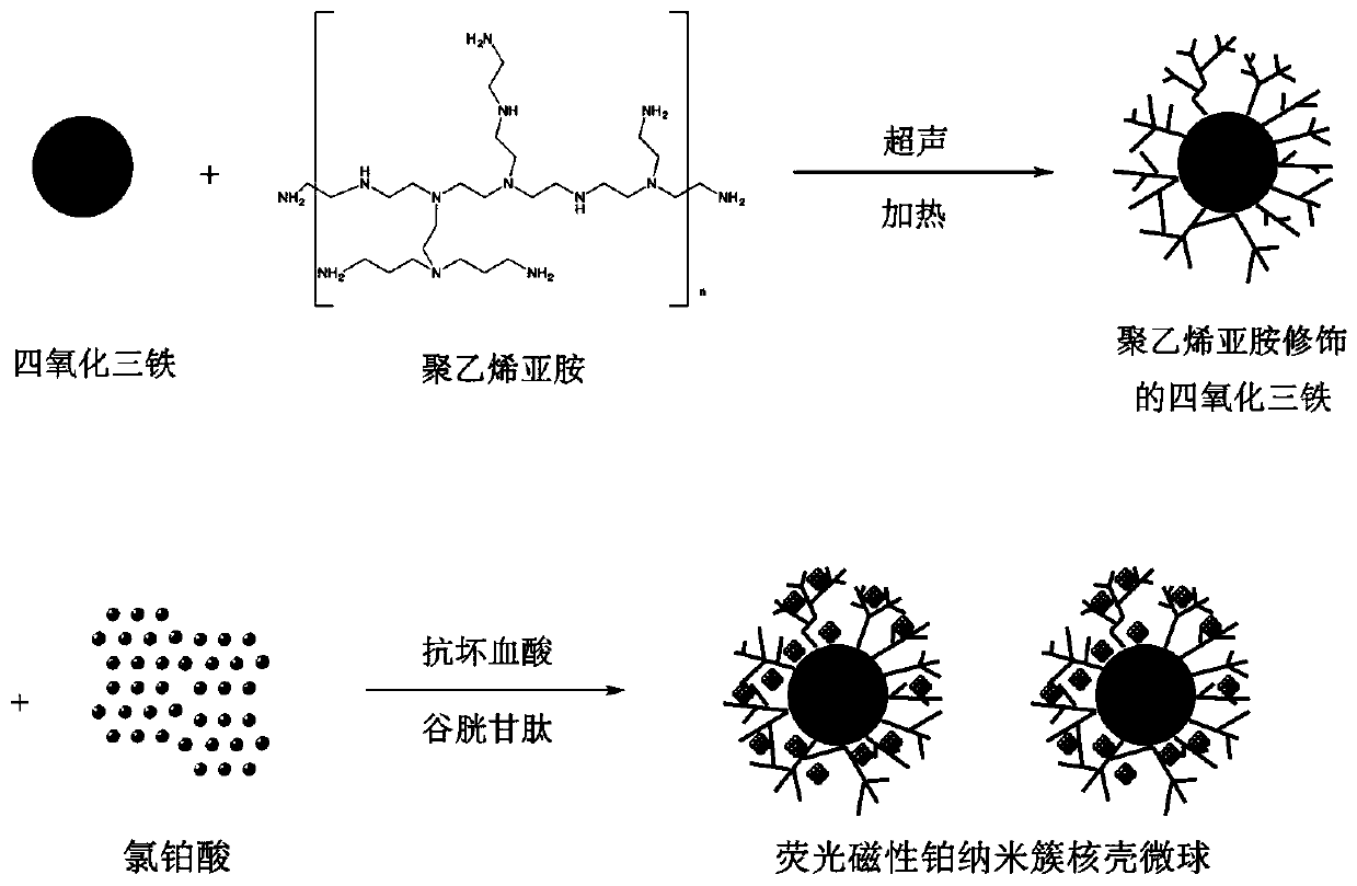 A Method for Visualizing Fingerprints Using Fluorescent Magnetic Noble Metal Nanocluster Core-Shell Microspheres