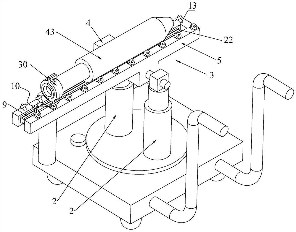 Operation and placement device for preforms