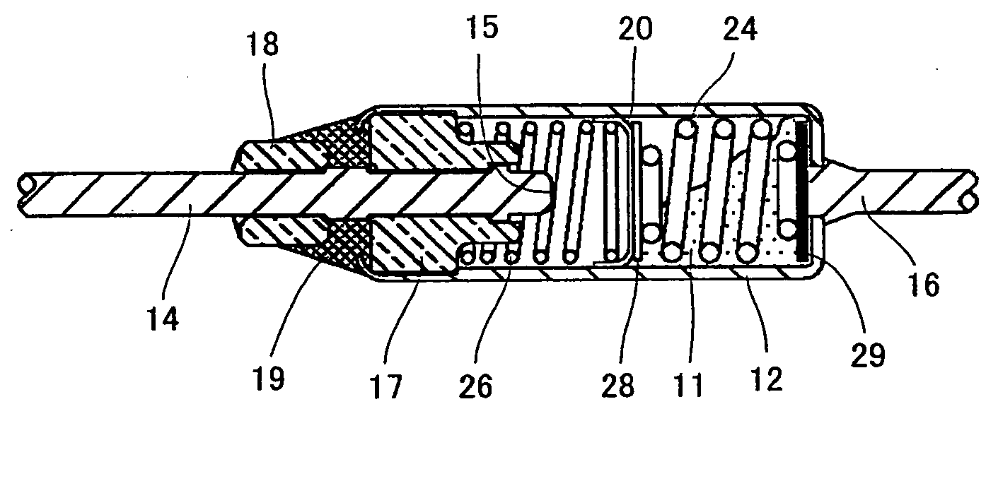 Thermal fuse employing thermosensitive pellet