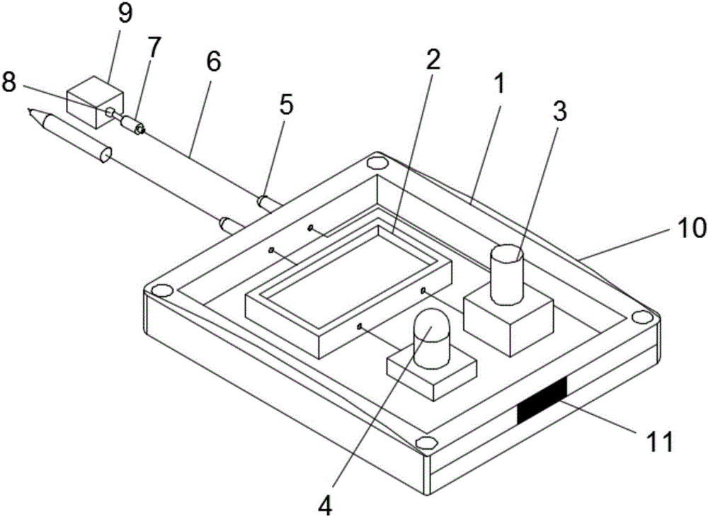 Microelectronic control-based portable automatic positioning device for electronic circuit fault