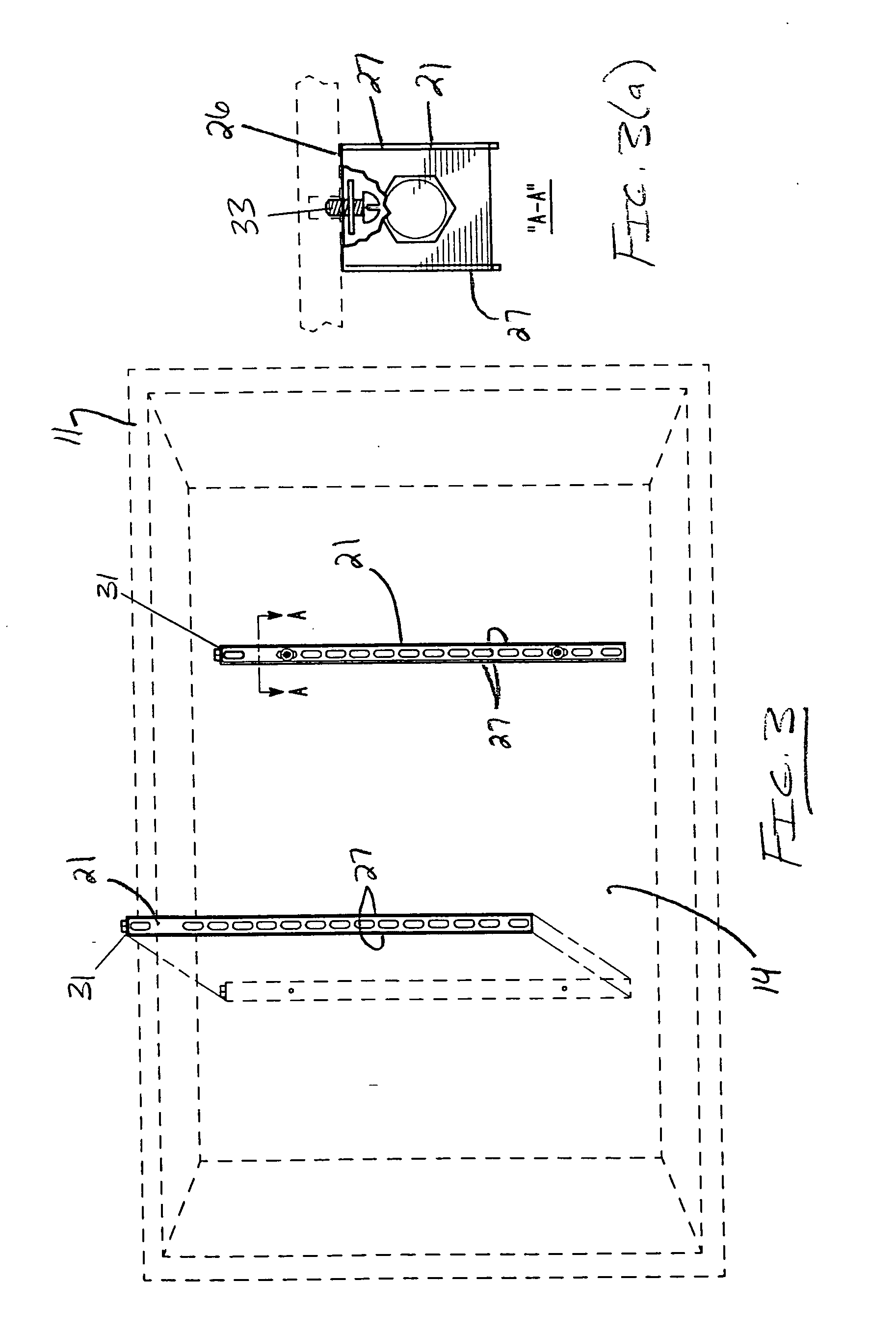 Flat panel television mounting assembly, and method