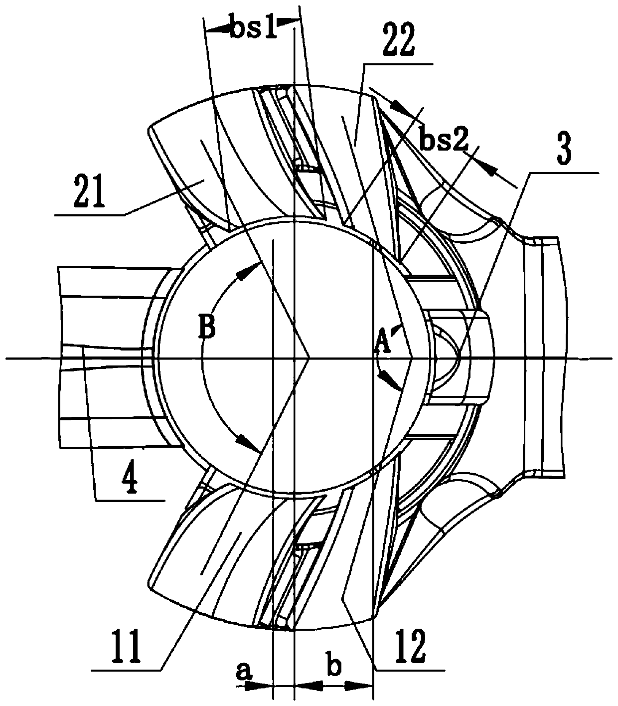 Scavenging structure of free piston engine