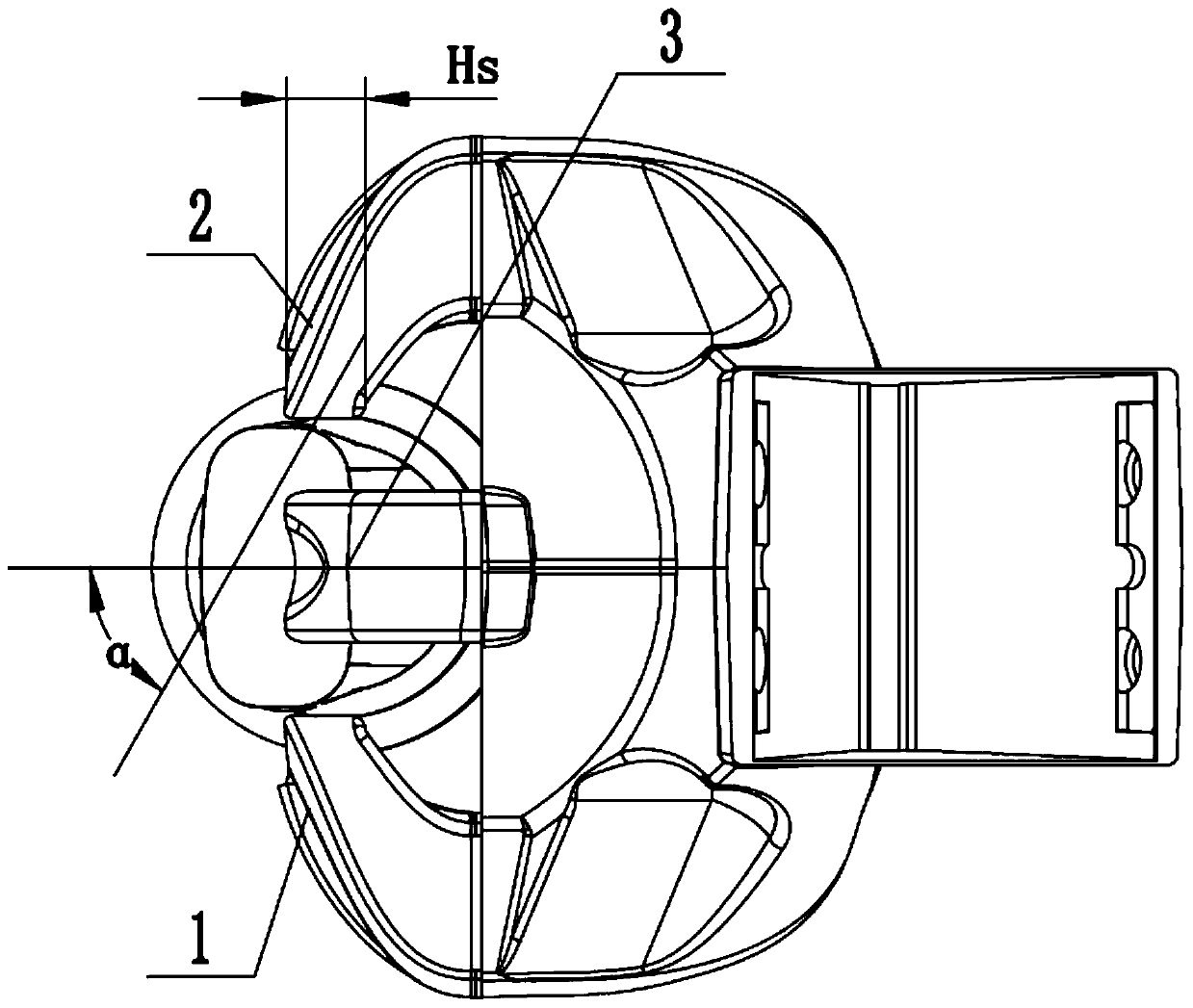 Scavenging structure of free piston engine