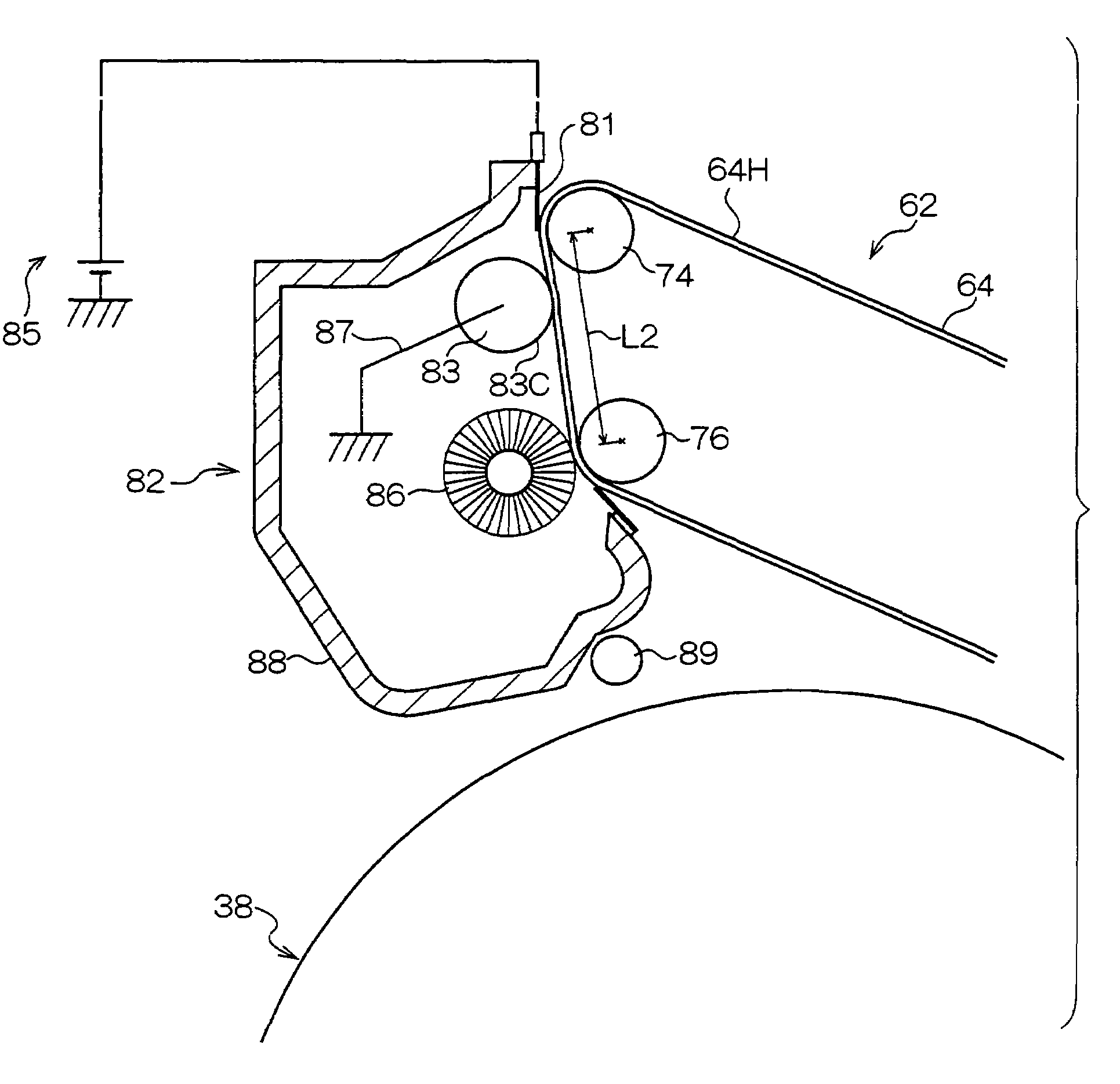 Intermediate transfer device and image forming device