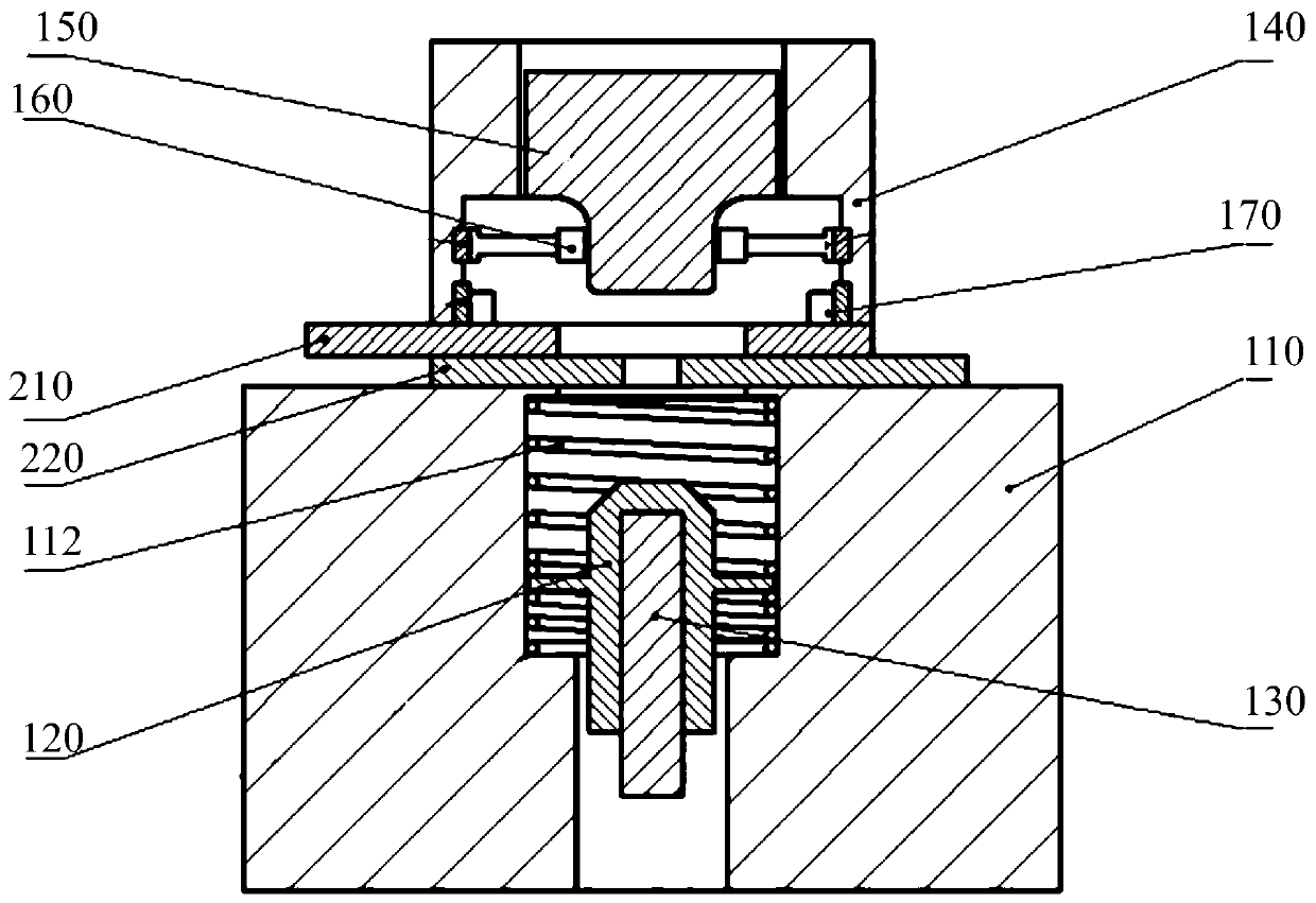 Laser cladding and ultrasonic vibration combined auxiliary rivet-free turning and riveting connecting device and connecting method