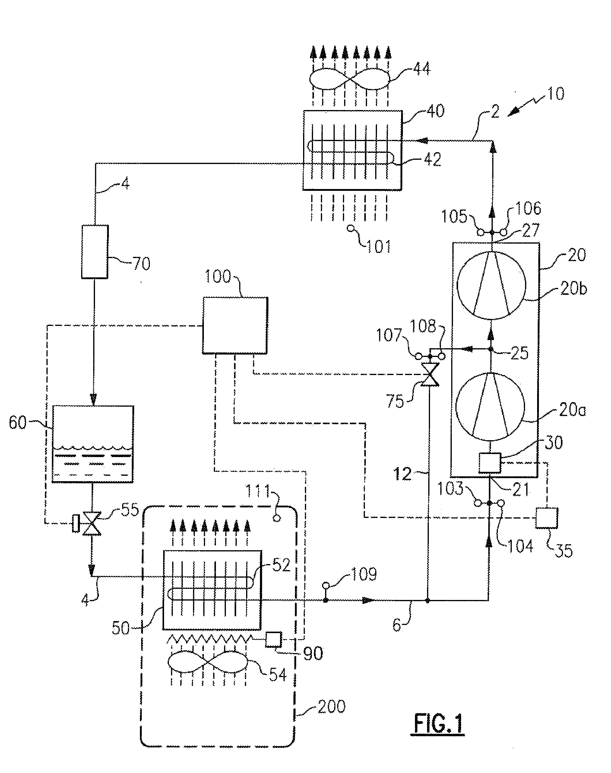 Carbon dioxide refrigerant vapor compression system