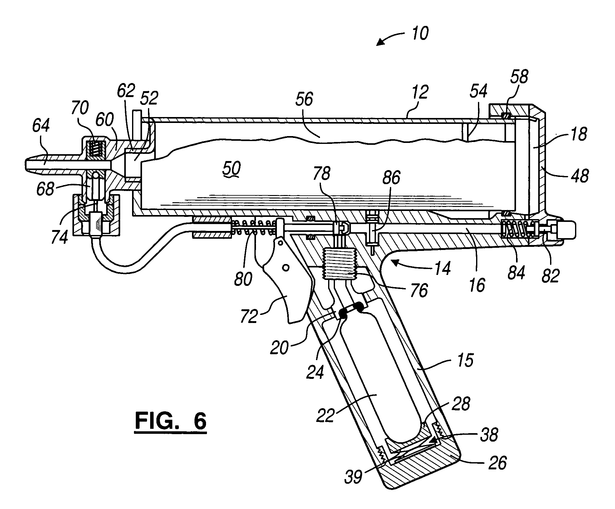 Pressure release connection and pneumatic dispensing device